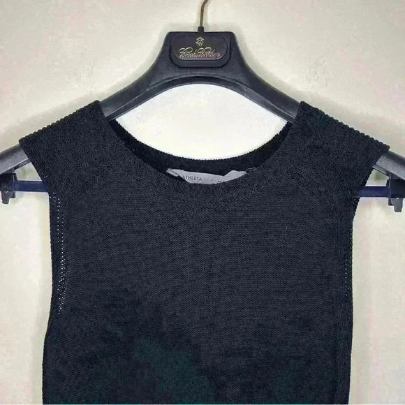 Athleta Women's Long and Lean Cable Knit Sweater Vest Black - Picture 4 of 8